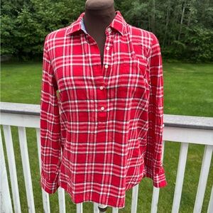 Tommy Hilfiger Red Plaid Button Down Shirt